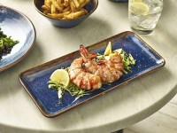 Aqua Blue Terra Narrow Rectangular Platter